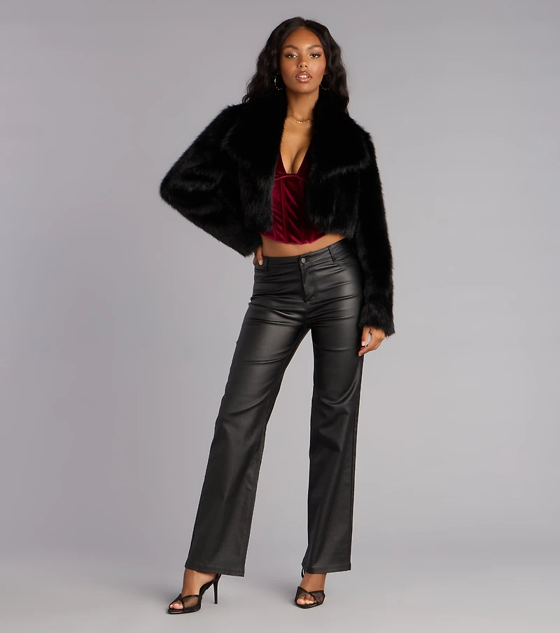 Walking The Walk Faux Leather Straight Leg Pants