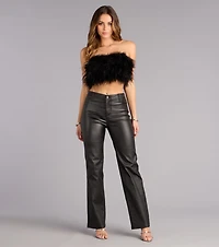 Walking The Walk Faux Leather Straight Leg Pants