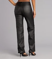 Walking The Walk Faux Leather Straight Leg Pants