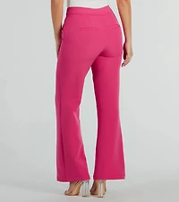 Perfectly Chic High Waist Straight-Leg Trouser Pants