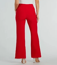 Perfectly Chic High Waist Straight-Leg Trouser Pants