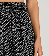 All Set Up High Rise Geometric Palazzo Pants