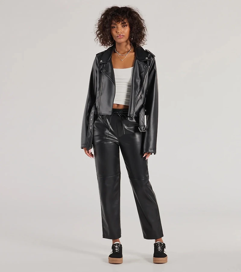 Rebel Chic Faux Leather Pants