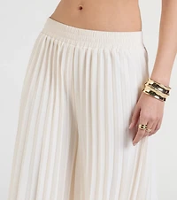 Pretty Pleats High-Rise Chiffon Palazzo Pants