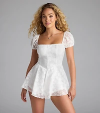 Dream Of Me Puff Sleeve Romper