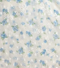 Sunny Muse Floral Eyelet Chiffon Romper