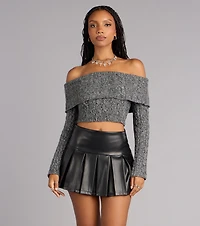 Slick Moves Faux Leather Pleated Skort