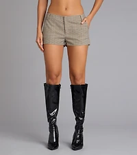 Tailored Mood Plaid Woven Shorts