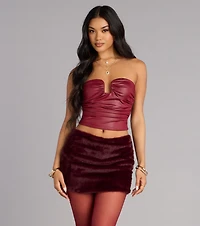 Flirty Faux Fur Mini Skort