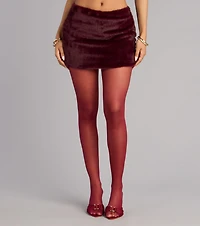 Flirty Faux Fur Mini Skort