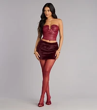 Flirty Faux Fur Mini Skort