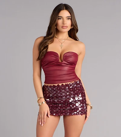 Sweet But Bold Floral Sequin Mini Skort