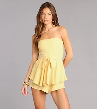 Sunlit Sweetheart Lace Back Romper