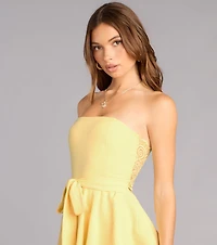 Sunlit Sweetheart Lace Back Romper