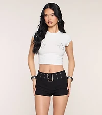 Confident Plans Belted Woven Hot Shorts