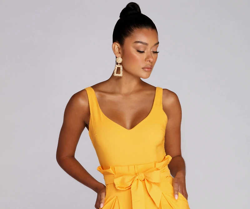 Flirt Alert Tie Waist Romper