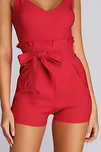 Flirt Alert Tie Waist Romper