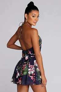 Taste Of Tropic Floral Romper