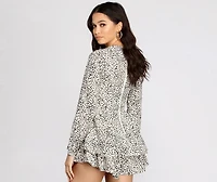 Leopard Print Skater Romper