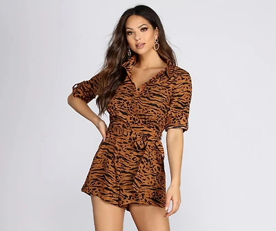 Forever Fierce Printed Romper