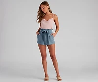 Sweet And Chic Paper Bag Shorts