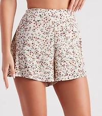 So Darling Ditsy Floral Flowy Shorts