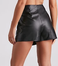 Trendsetter Life Faux Leather Skort