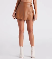Trendsetter Life Faux Leather Skort