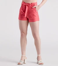 Chic And Polished Paperbag Shorts