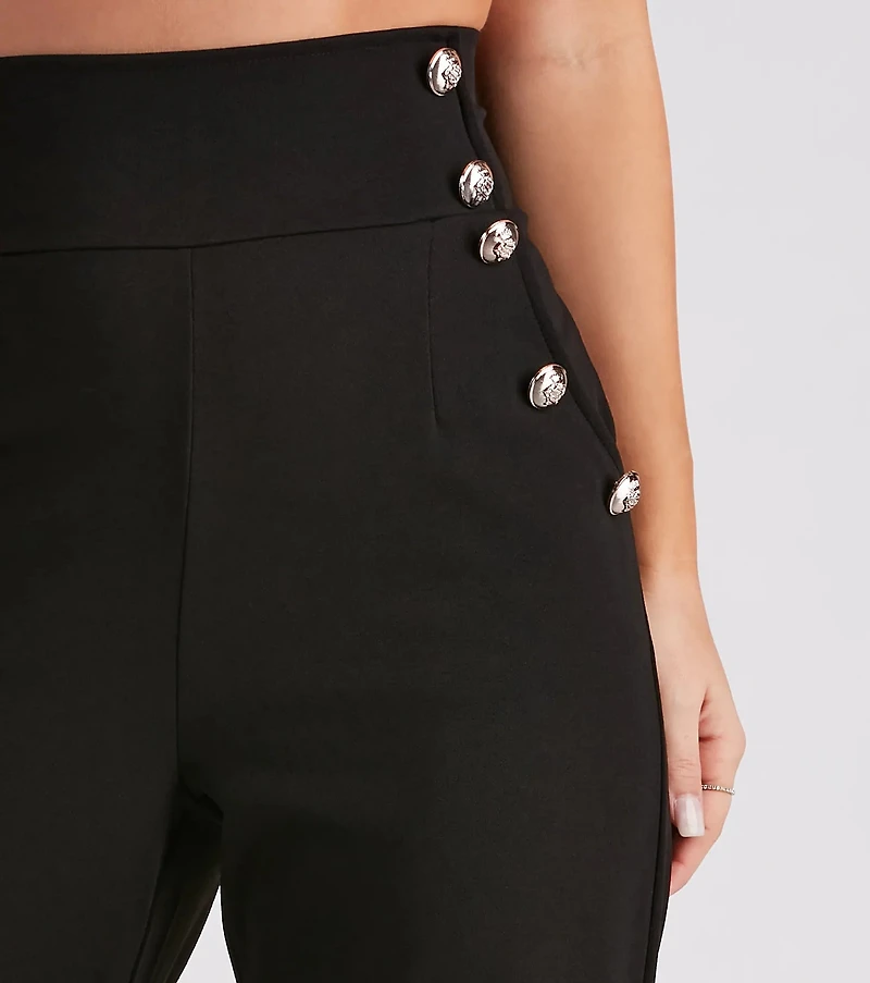 Total Boss Babe Button-Front Dress Pants