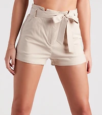 Chic And Polished Paperbag Shorts