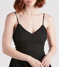 Aren't I Grand Crepe Chiffon Romper