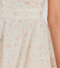 Romantic Spot Strapless Floral Chiffon Romper