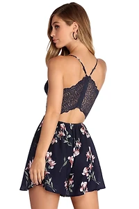 Peek-A-Boo Floral Romper