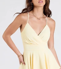 Flirty Lace Back Skater Romper