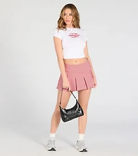 Absolute Darling Gingham Pleated Skort