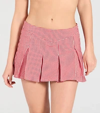 Absolute Darling Gingham Pleated Skort