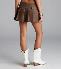 Around The City Mid-Rise Pleated Skort
