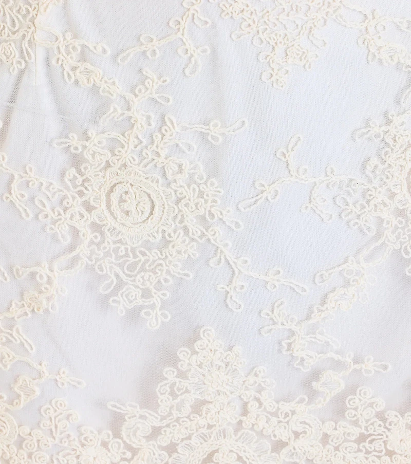 Boho Muse Lace Embroidered Mini Skirt