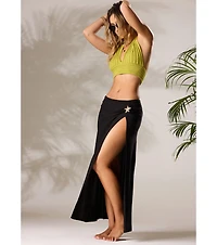 Sun-Kissed Aesthetic Starfish High Slit Maxi Skirt