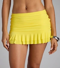Sunny Oasis Ruffle Mini Skirt