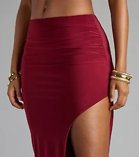 Go With The Vibe Slit Midi Skirt