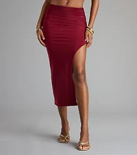 Go With The Vibe Slit Midi Skirt