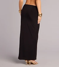 Going Somewhere Wrap Slit Maxi Skirt
