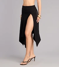 Swipe Right High Slit Midi Skirt