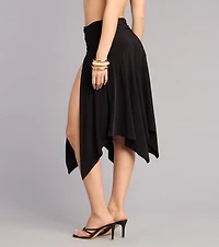 Swipe Right High Slit Midi Skirt