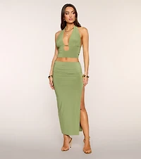 Sunkissed Confidence Bodycon Maxi Skirt
