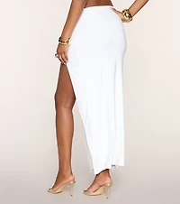On The List Side Slit Maxi Skirt