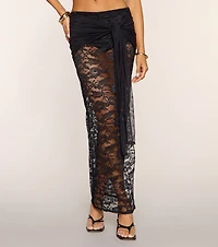 Tie Me Close Lace Maxi Skirt
