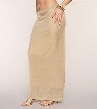 After Dark Shine Metallic Maxi Skirt